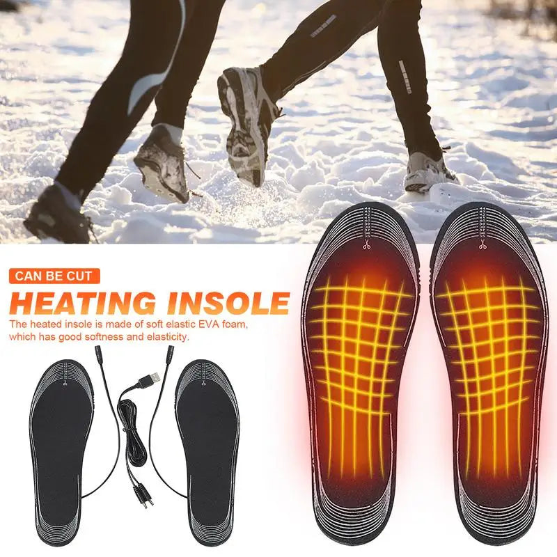 USB Heated Shoe Insoles Electric Foot Warming Pad