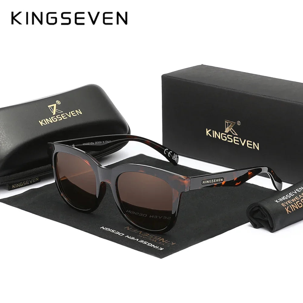 KINGSEVEN New Round Sunglasses Men‘s Outdoor Polarized UV400 Glasses Fashion HD Mirror Lens TR90 Women Luxury Driving Eyewear