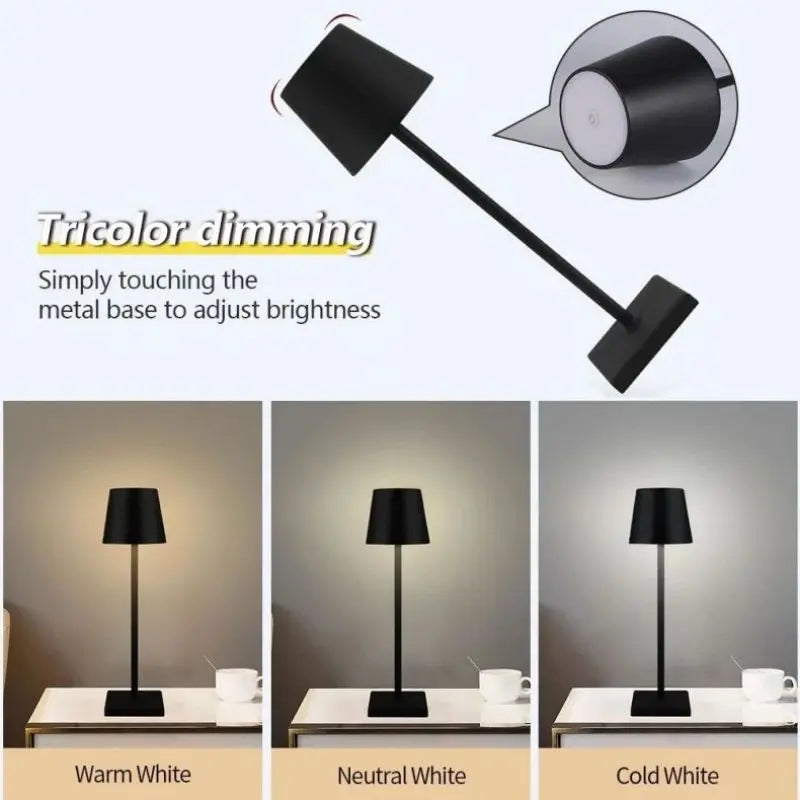 Hotel Cordless Usb Rechargeable Table Lamp Poldina Waterproof