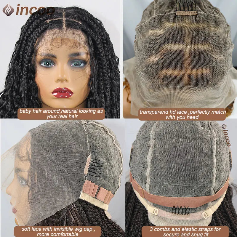 Long 32 Boho Braided Full Lace Front Wigs