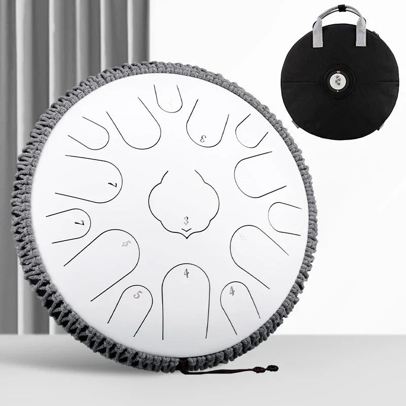 Hluru 15 Notes Glucophone Steel Tongue Drum 13