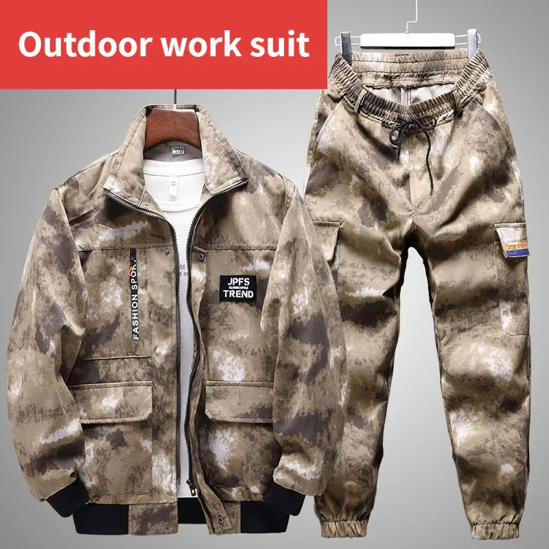 Men Clothing Two Piece Set Camouflage Discovery Training