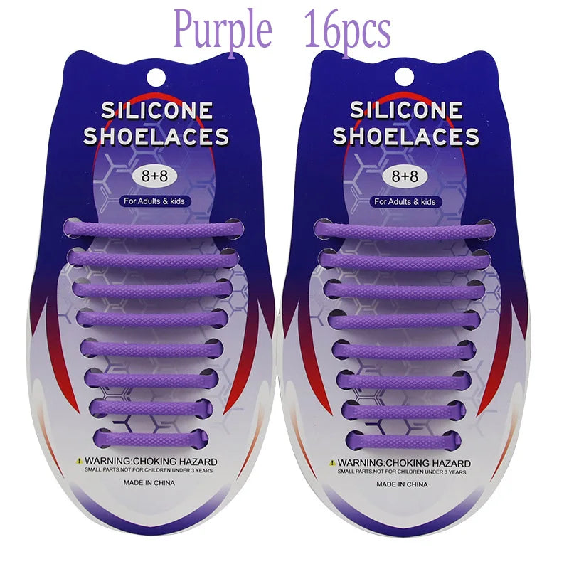 Elastic Oval Thicken Waterproof Silicone Shoelaces Hammer Laces