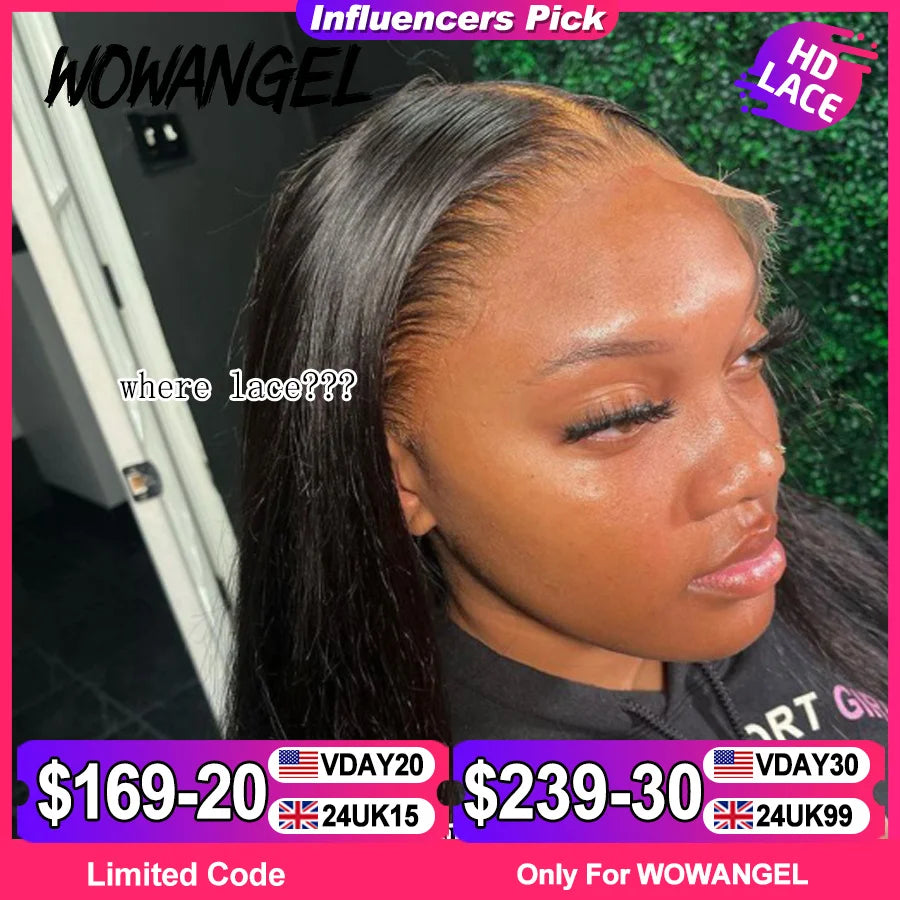 Wow Angel HD Full Frontal Wigs 36inch Straight