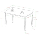 Walker Edison Mid Century Modern Wood Table Dining