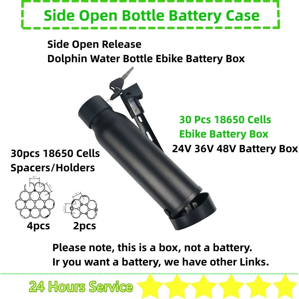 36Volt Water Bottle Dolphin Ebike Battery Box 30