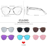 CLLOIO Fashion Polarized Sunglasses Women Cat Eye Driving