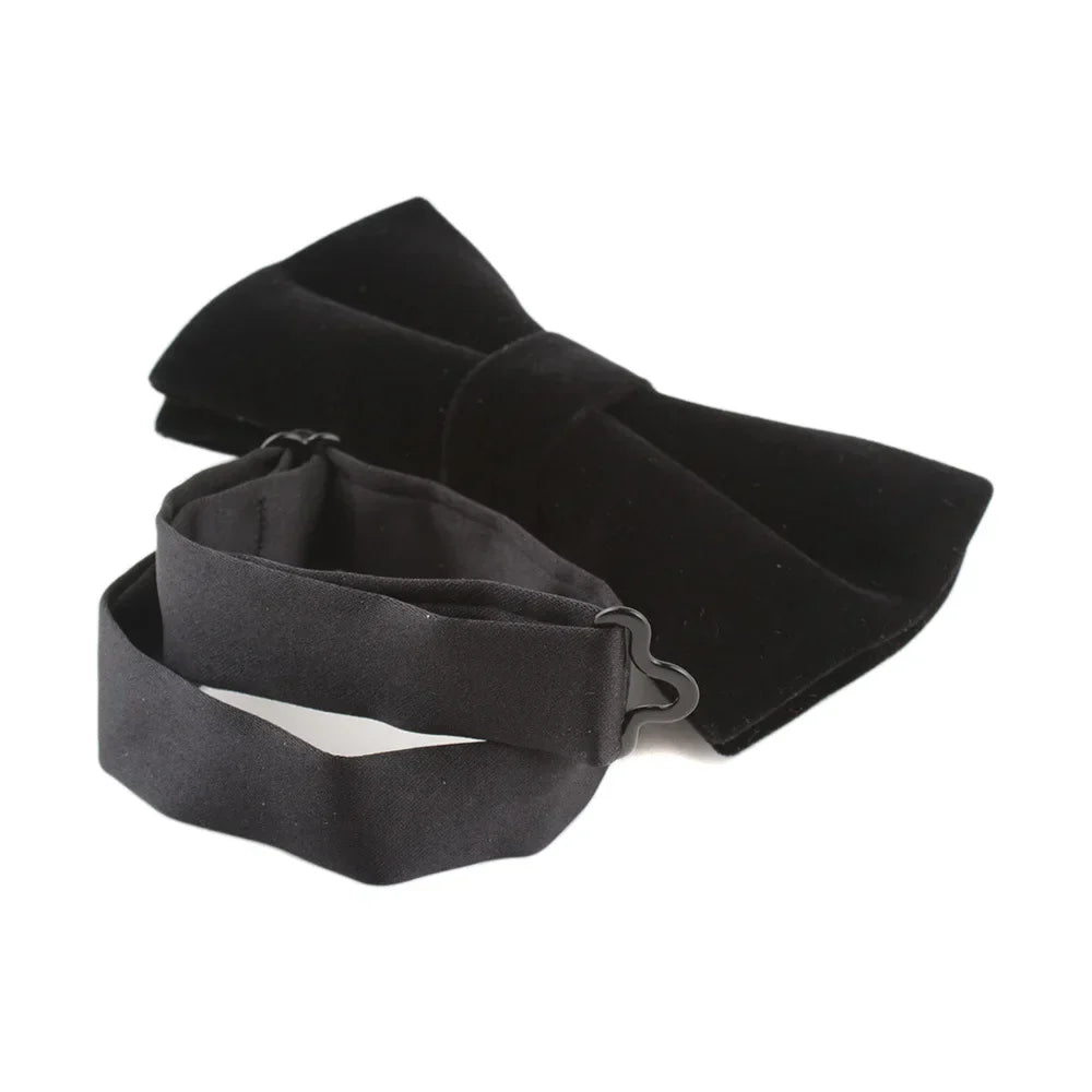 Navy Blue Black Velvet Bowties For Man Bowtie