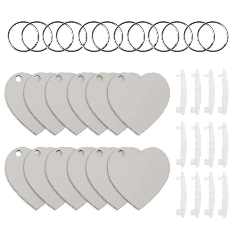 122430Pcs Sublimation Blank Keychains Thermal Transfer Key Chain