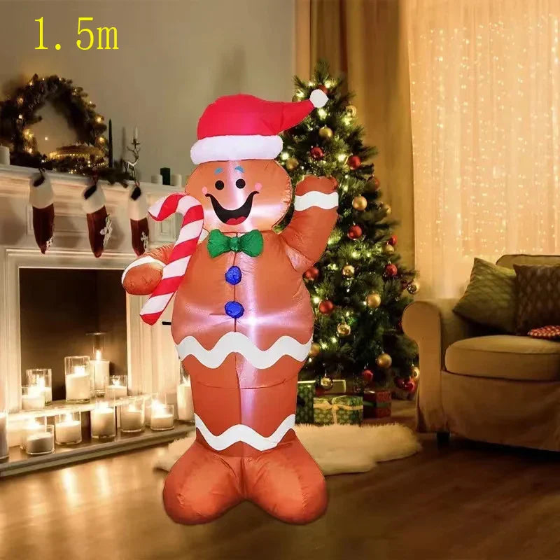 Christmas Inflatable Decoration Toy Built-in LED Lights Inflatable