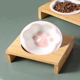 Fashion Cartoon Paw Design Pet Bowls Raised Dog