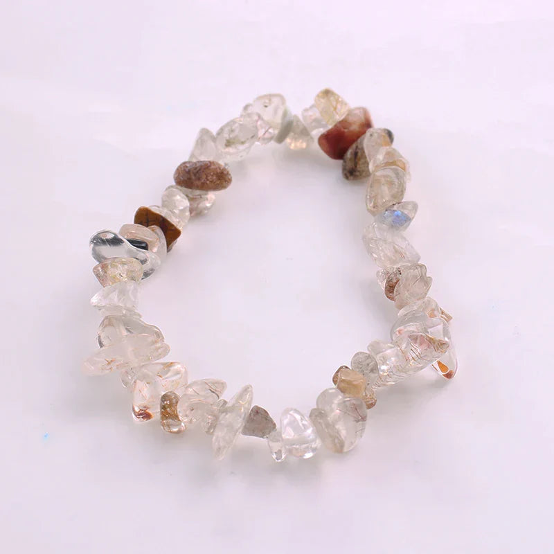 Stretch Natural 5-8mm Chips Bead Bracelet Healing Crystal