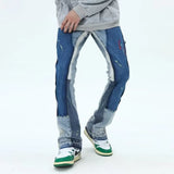 2024 Kanye Painting Patch Baggy Stacked Jeans Y2K