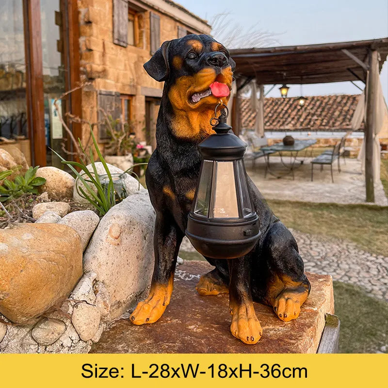 Solar Simulation Animal Light Outdoor Waterproof Resin Dog