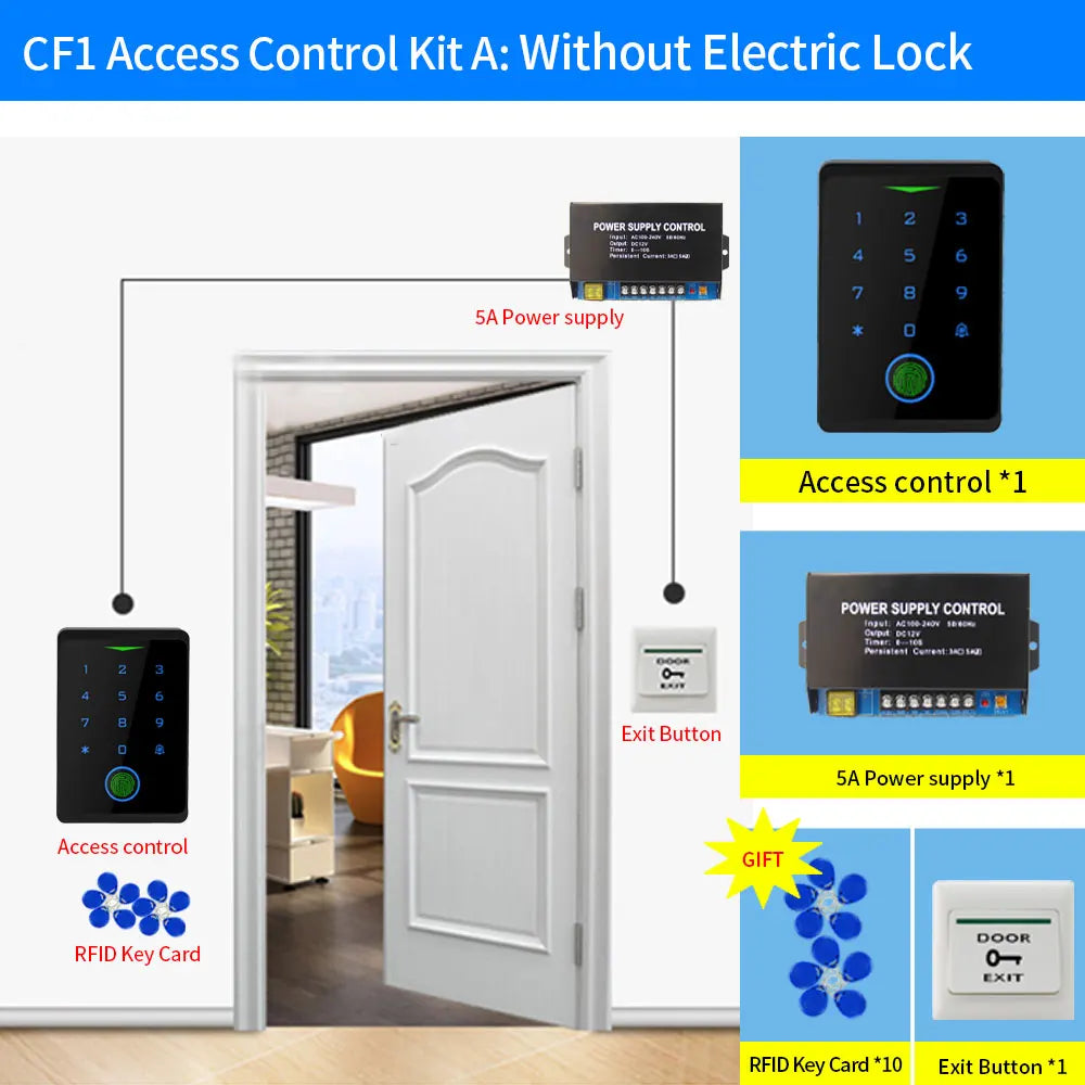 Tuya WIFI Fingerprint Access Control Kits Security Protection