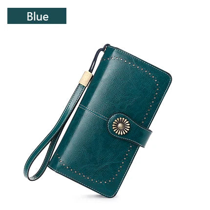 2024 Women's Genuine Leather Long Wallet