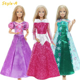 3 Sets Fairy Tale Classic Princess Doll Dresses