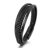 Trendy Leather Bracelets For Men Multilayer Braided Rope