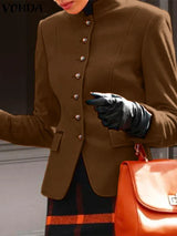 Plus Size 5XL VONDA Women Blazer 2023 Autumn