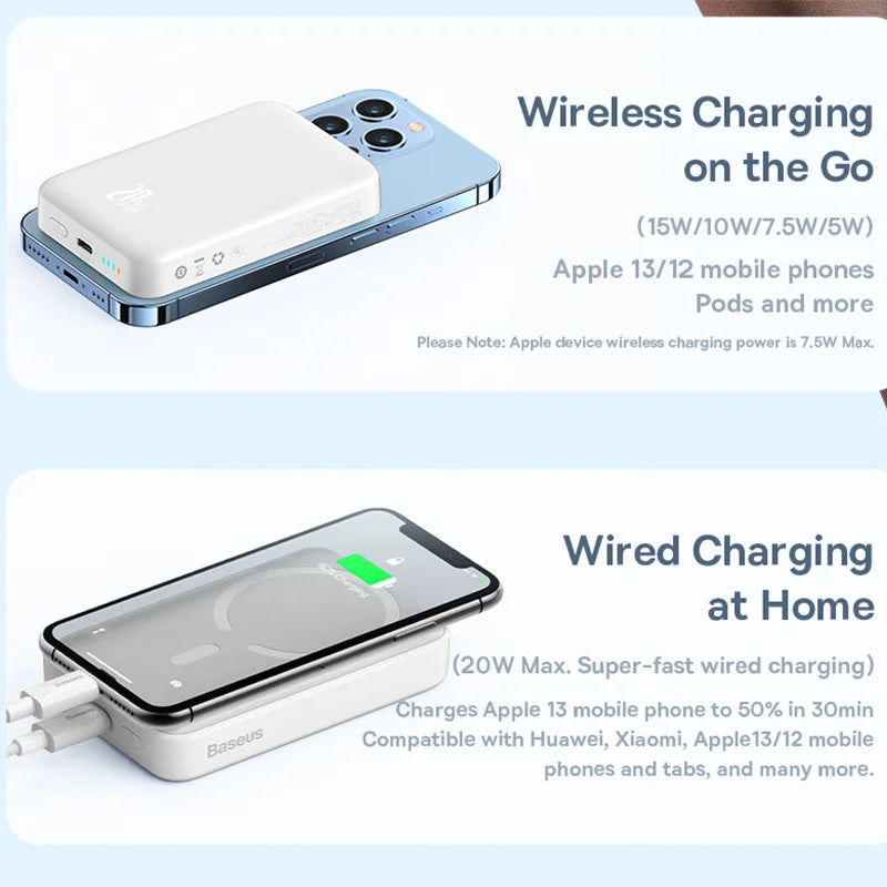 Baseus Power Bank 10000mAh 20000mAh Mini Magnetic Wireless