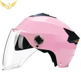 Motorcycle Helmets With Led Lights Moped Helmet Electric Scooter for Men Women With Double Visor Rechargeable Bicycle Light Bike