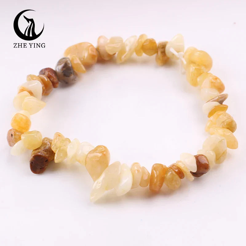 Stretch Natural 5-8mm Chips Bead Bracelet Healing Crystal