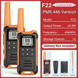 2PCS Baofeng F22 Walkie Talkie Portable Mini Communication