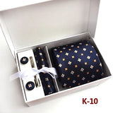 6piece Set Classic Printed DotsTies for Men Kerchief
