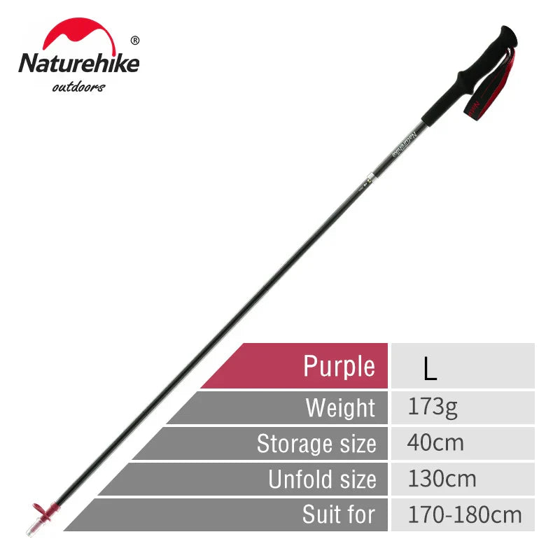 Naturehike ST08 Walking Sticks Ultralight 4-sections Foldable Adjustable