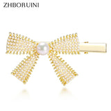 ZHBORUINI 2022 Natural Freshwater Pearl Hair Clips Ladies