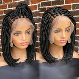 Short Bob Braided Wigs Full Lace Front Box