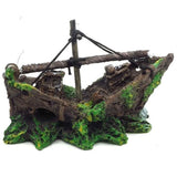 1PC Aquarium Fish Tank Landscape Pirate Ship Wreck