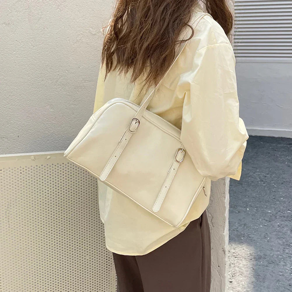 Vintage PU Leather Women Tote Handbag High Quality