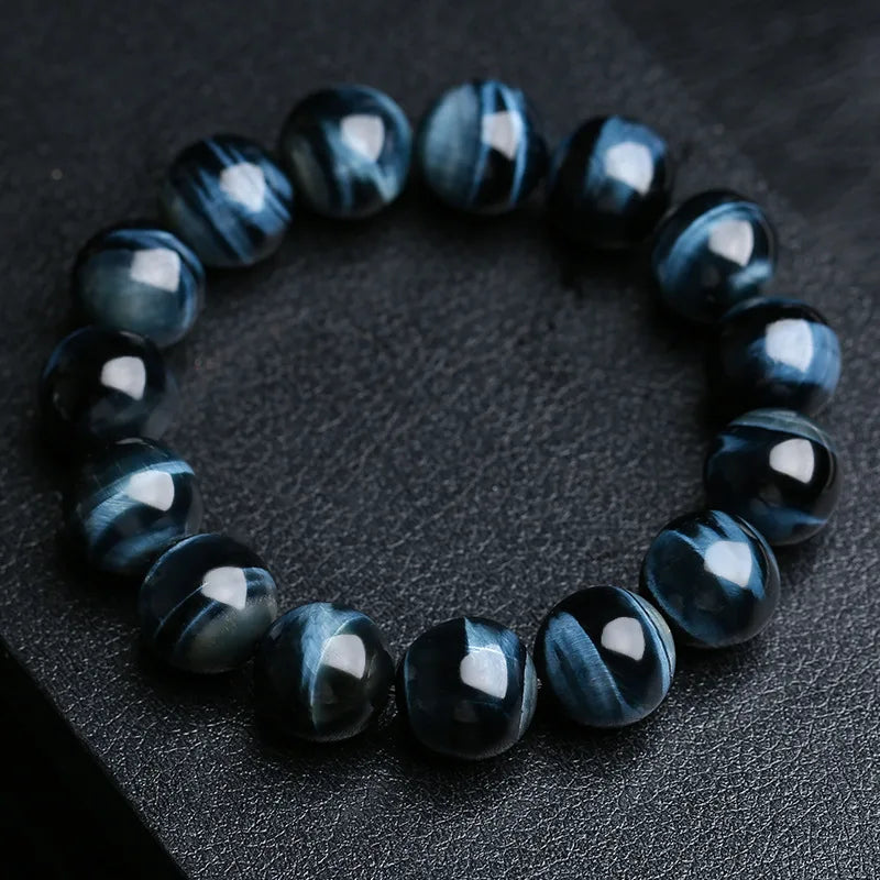 5A Royal Blue Tiger Eye Tiger Eye Beads