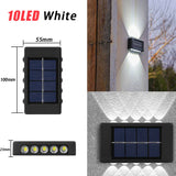 16PCS Solar Wall Light Warm Light Up and