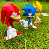 5pcs Set Cute Sonic PVC Character Toy Hedgehog