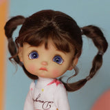 Doll Wig Bangs Ponytail Curly Soft Mohair Wig