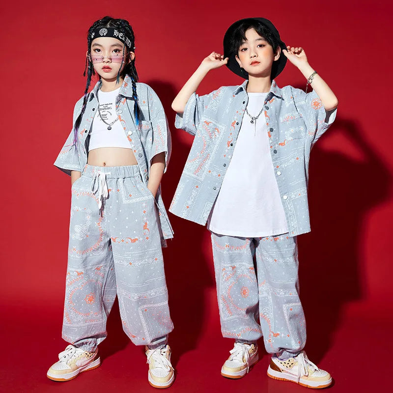 Children's hip-hop style street dance clothing, men's trendy