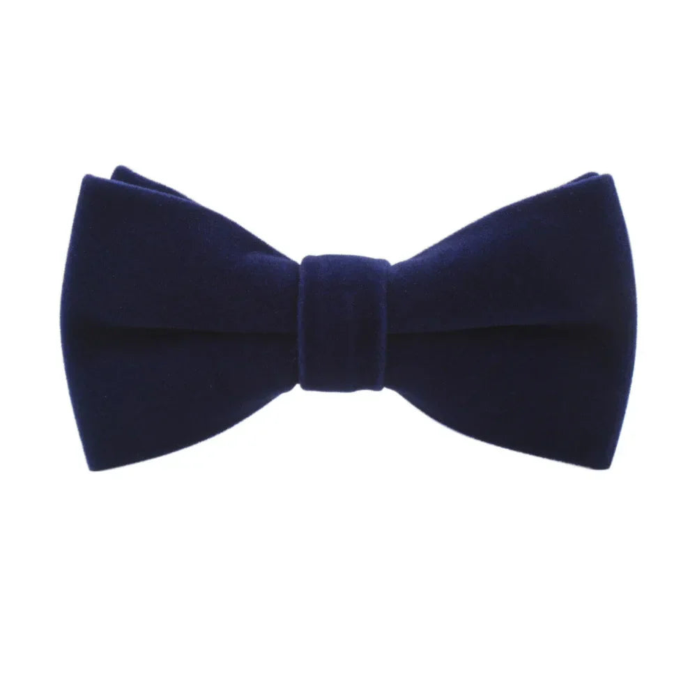 Navy Blue Black Velvet Bowties For Man Bowtie
