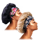 2PCS/LOT Women Fashion Printed Nightcap Wide Edge Beanie