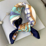 Natural Silk Scarf Women Design Print Foulard