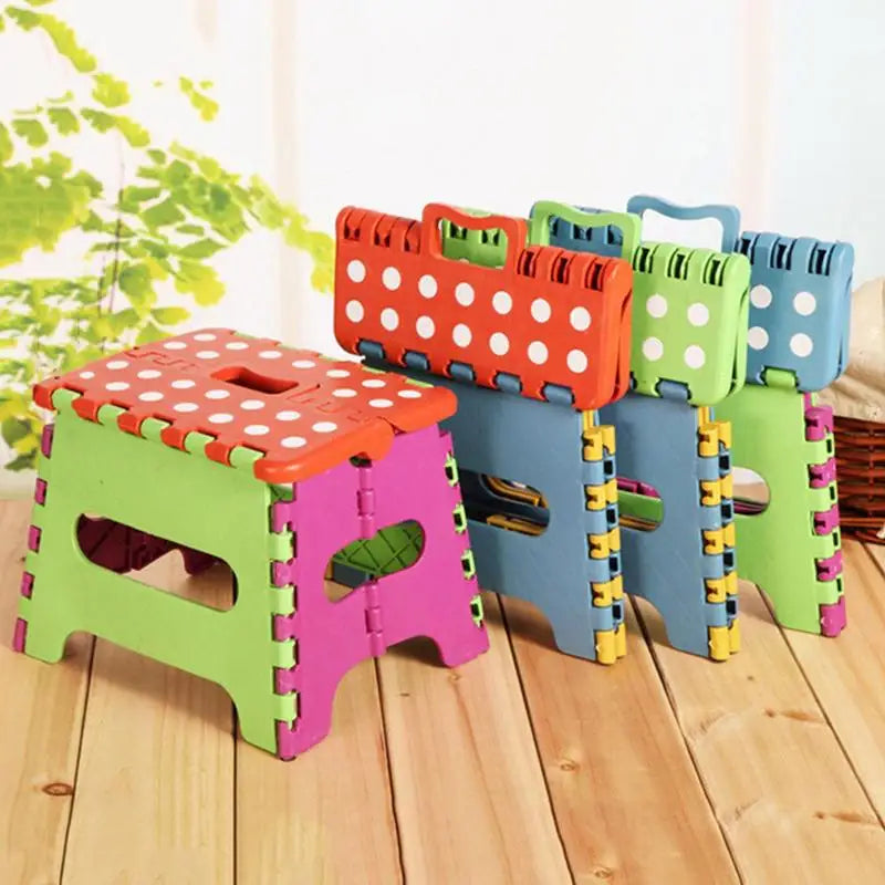 Folding Stool Lightweight Durable Plastic Stool With Handle