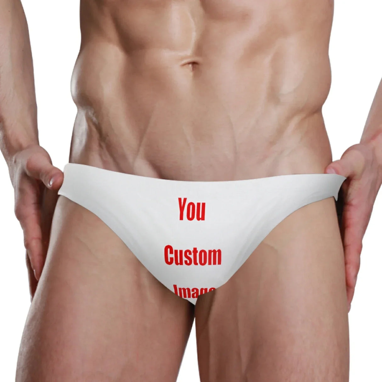 Custom pattern Man's Brand Swimming Briefs Low Waist