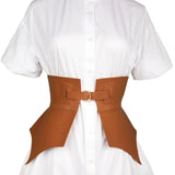1PC Irregular Pu Leather Belts Long Wide Punk