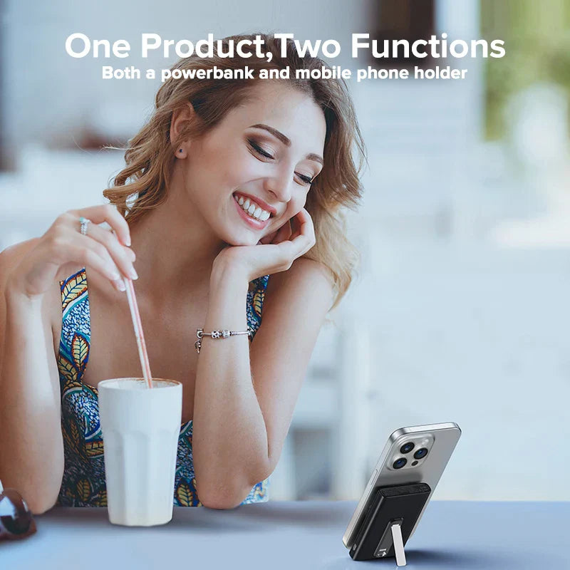 QOOVI 5000mAh Magnetic Wireless Powerbank PD20W Fast Charging