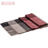 High Quality 100 Wool Scarf Men Autumn Winter