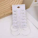 Faux Pearl Stud Earrings Set 15 Pairs Women's