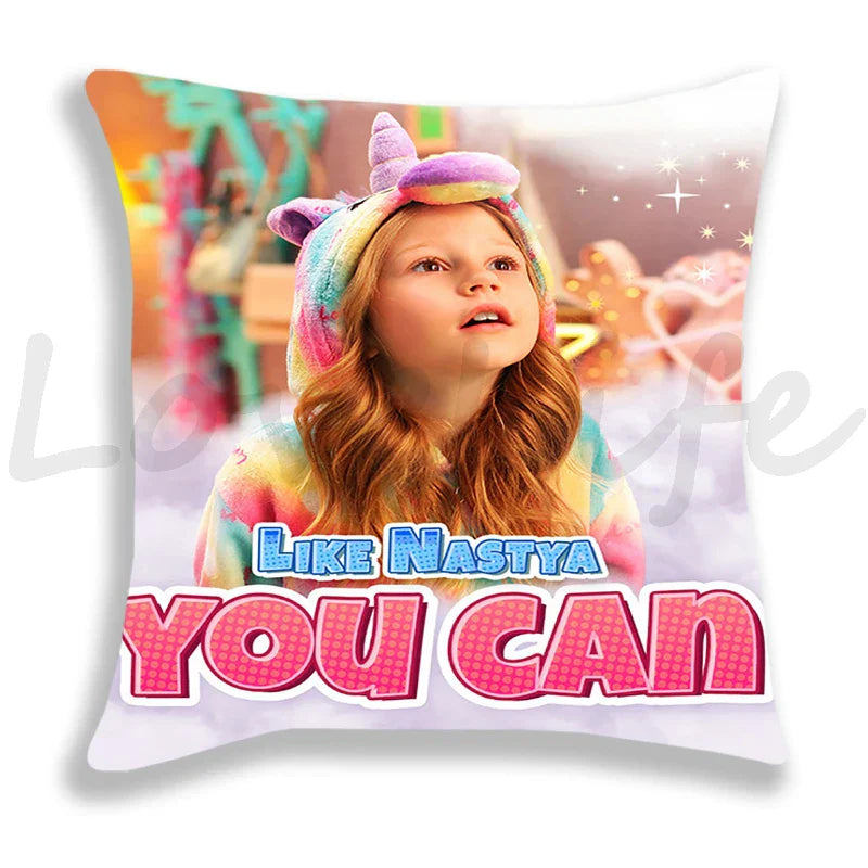 Cute Like Nastya Pillow Case Girls Pillowcase Sofa
