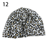 Waterproof Leopard Print Cap Elastic Bow Nightcap Women