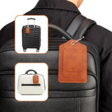 PU leather luggage tag With Anti Loss Wire